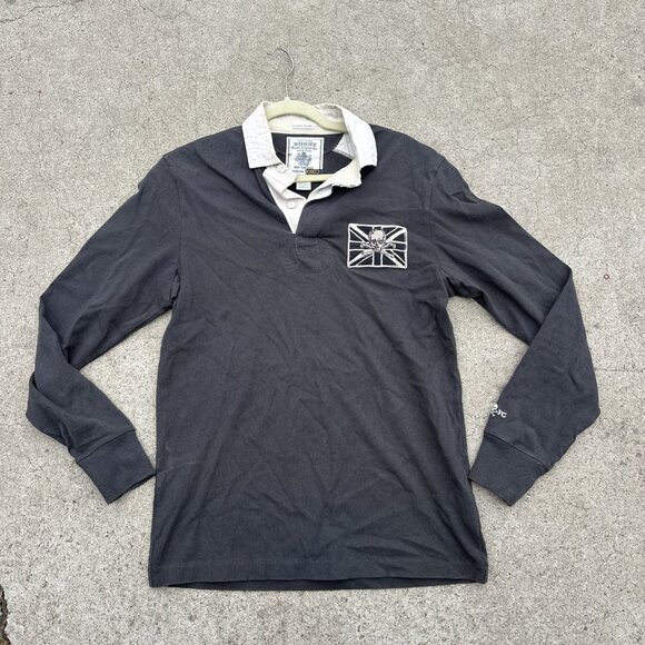Ralph Lauren Other - Ralph Lauren Black Long Sleeve Polo with White Collar & Crest